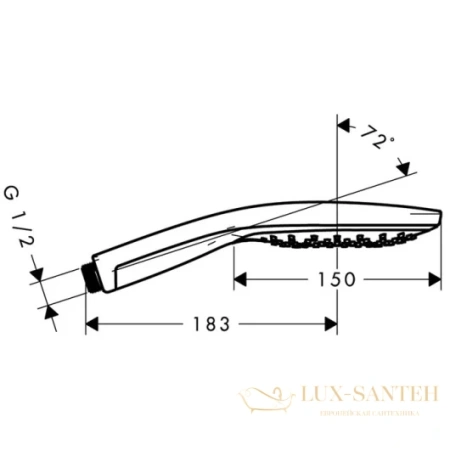 лейка для душа hansgrohe raindance select s 150 air 3jet 28587000 хром