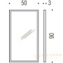 зеркало colombo design fashion mirrors b2043 50 см, нержавеющая сталь