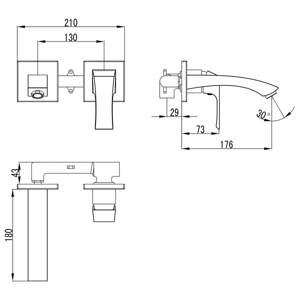 смеситель для раковины встраиваемый lemark unit lm4526c