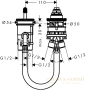 скрытая часть для смесителя hansgrohe metropol 13159180 на борт ванны на 2 отверстия