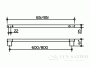 полотенцедержатель keuco 800 mm хром 14901010800