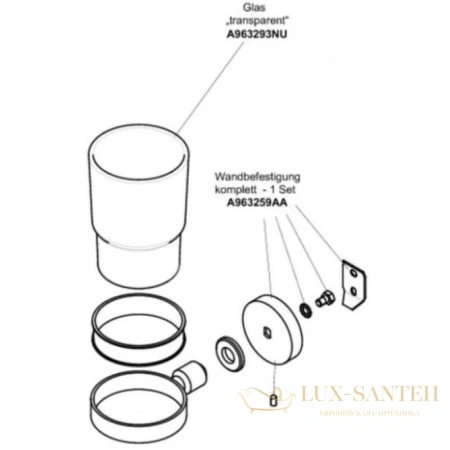 стакан ideal standard iom a9121aa, хром