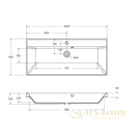 раковина belbagno bb1000/450-lv-art-ast-nero 100 см, черный матовый