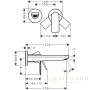 смеситель для раковины hansgrohe rebris e 72568670, черный матовый