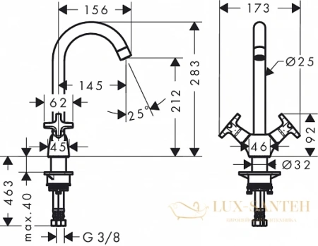 смеситель для кухни hansgrohe logis classic 71285000