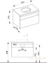 тумба под умывальник keuco stageline, 32865180100, 800x550x490 мм, к/ф: кашемир (ламинир. матовый)/кашемир глянцевый (стекло)