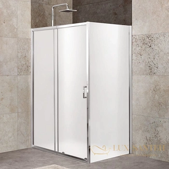 душевой уголок belbagno unique-ah-1 unique-ah-1-100/115-80-m-cr 100-115x80 см, стекло матовое