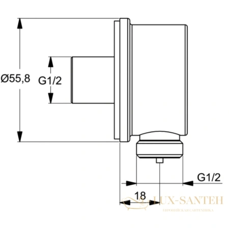 душевой комплект ideal standard esla bd002xc 200 мм, хром