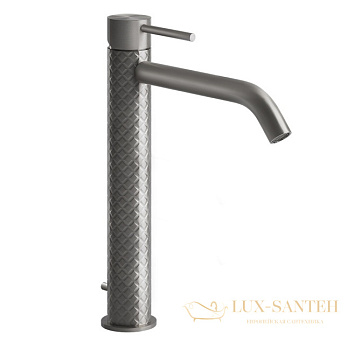 смеситель высокий для раковины gessi 316 intreccio 54103.239, steel brushed