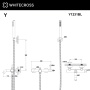 смеситель для ванны с душевым комплектом whitecross y y1231bl, черный мат