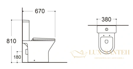 унитаз-компакт aquatek леон aq2785-00 с сиденьем soft close