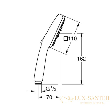 ручной душ grohe tempesta 110 cube 26746003 8,5 л/мин, белый