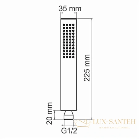 душевая лейка wasserkraft glan a209, черный глянец