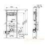 инсталляция для подвесного унитаза tece tecelux 200 9600200 с регулировкой высоты