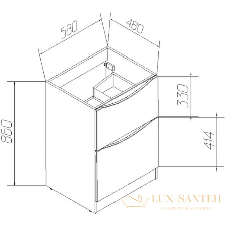 тумба под раковину belbagno lavanderia lavanderia-580/1200-2c-pia-bl 120 см, bianco lucido