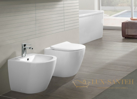 биде villeroy & boch subway 2.0 5401 00 r1 напольное ceramicplus, белый