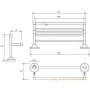 полка для полотенец 65,5 см bemeta retro 144302092, хром