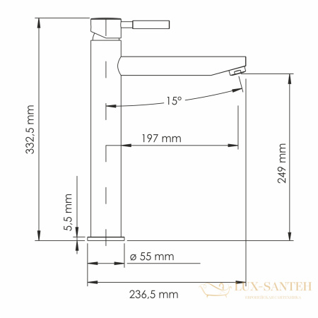 смеситель для раковины wasserkraft wern 4203h, гикель