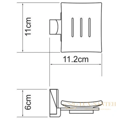 мыльница wasserkraft leine k-5029white, хром/белый