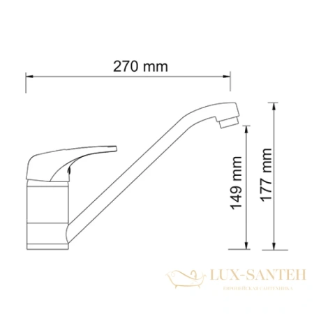 смеситель wasserkraft oder 6307 для кухни, хром