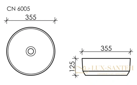 раковина ceramica nova element cn6005 35,5x35,5 см, белый