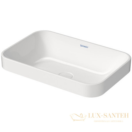 раковина встраиваемая сверху duravit happy d.2 plus 2359600000 600×400 мм, белый