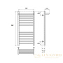 полотенцесушитель 500x800 водяной point аврора премиум pn10158sp п11 с полкой, хром