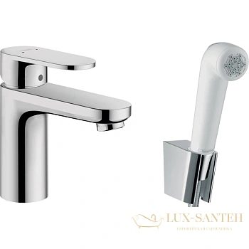 смеситель для раковины с гигиеническим душем hansgrohe vernis blend 71215000 хром