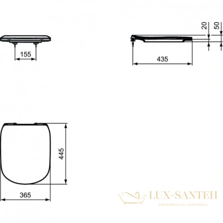 сиденье ideal standard tesi t352801 для унитаза, белый