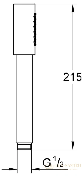 душевая лейка grohe sena stick 26465gn0, холодный рассвет матовый