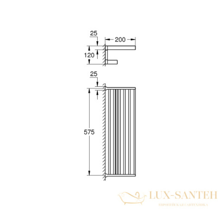 полка для полотенец grohe selection cube 40804000, хром