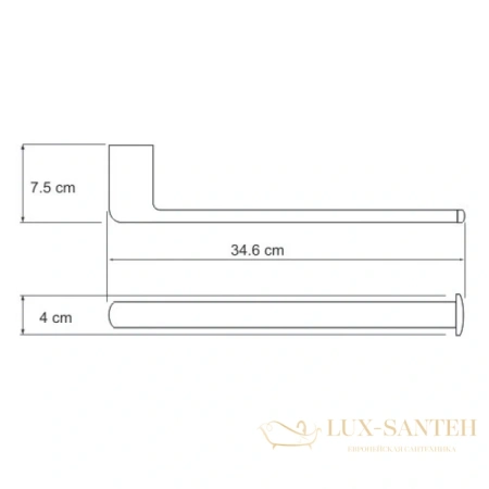 полотенцедержатель wasserkraft berkel k-6851 34,6 см, хром