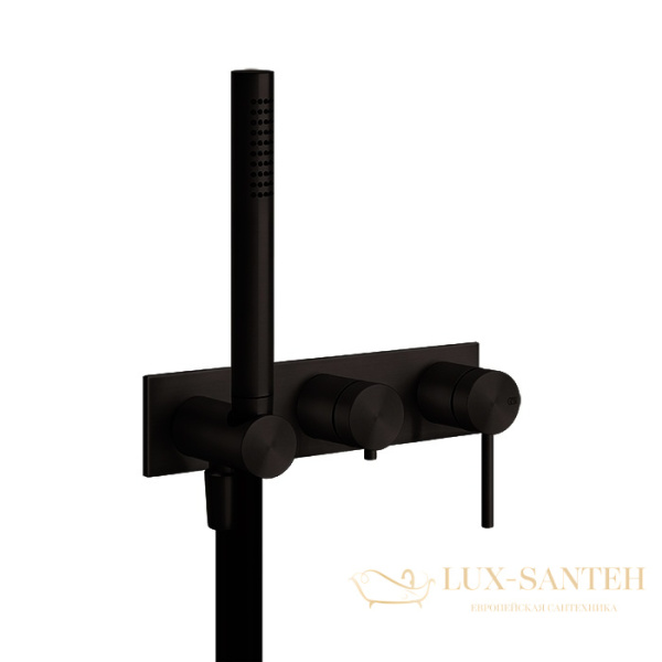 смеситель gessi 316 shower 54038.299 для ванны, внешняя часть, black xl