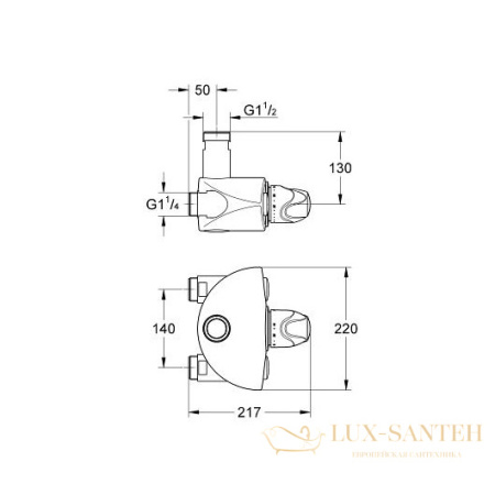 термостат grohe grohtherm xl 35085000 для душа, хром