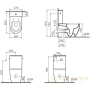 унитаз-компакт безободковый vitra sento 9830b003-7203 с сиденьем микролифт, белый