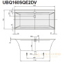 квариловая ванна villeroy & boch squaro edge 12 160х75 ubq160sqe2dv-01, белый alpin