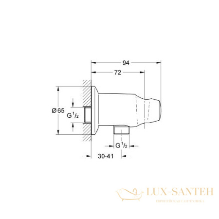 шланговое подсоединение grohe movario 28406000, хром