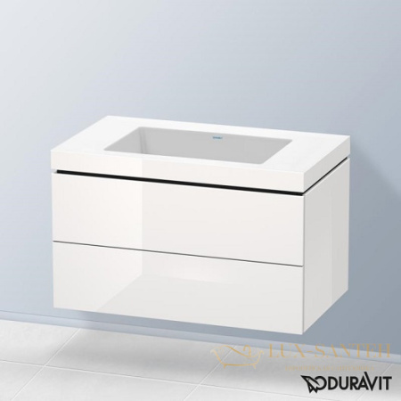 тумба с раковиной duravit l-cube lc6927o2222 800х480х500 мм, белый