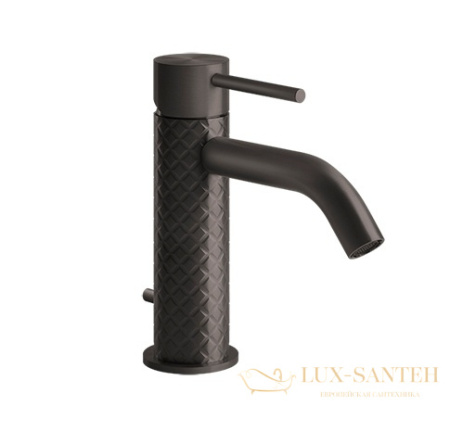 смеситель для раковины gessi 316 intreccio 54101.707, black metal brushed pvd