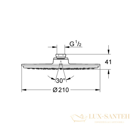 верхний душ grohe rainshower cosmopolitan 210 28368000, хром