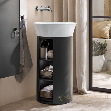 раковина накладная duravit white tulip 2365500070 ⌀ 500 мм, белый