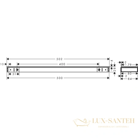 полка 500 мм hansgrohe rainfinity 26844700 белая матовая