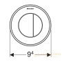 пневмоклавиша смыва geberit type 10 116.055.kh.1 двойной смыв