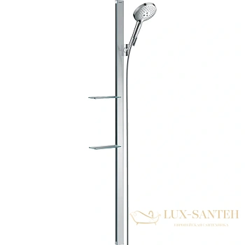 душевой набор hansgrohe raindance select s 27646000, 120 3jet со штангой 150 см и мыльницей, хром