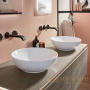 раковина накладная villeroy & boch loop & friends 4a46 00 r1 ceramicplus d 420 мм, белый