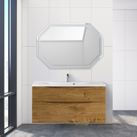 тумба под раковину belbagno marino-h60 marino-h60-1100-2c-so-rn-p 110 см подвесная, rovere nature