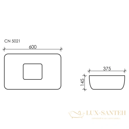 раковина ceramica nova element cn5021 60x37,5 см, белый