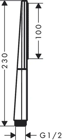 ручной душ hansgrohe rainfinity baton 100 1jet ecosmart 26867000