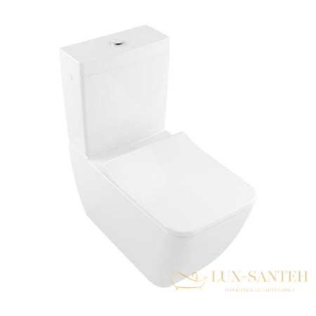 напольный безободковый унитаз villeroy & boch venticello 4612r001 (чаша) 37,5х71,5 см, белый глянцевый