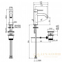 смеситель для раковины fima carlo frattini spillo up f3031xscr, с донным клапаном, хром